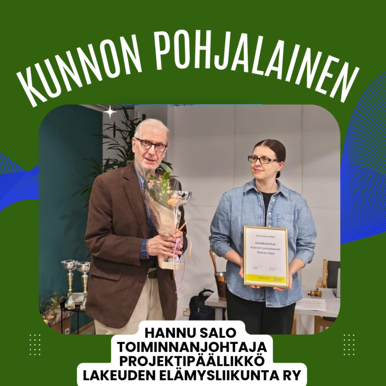 Hannu Salo palkittiin Kunnon Pohjalainen -tunnustuksella